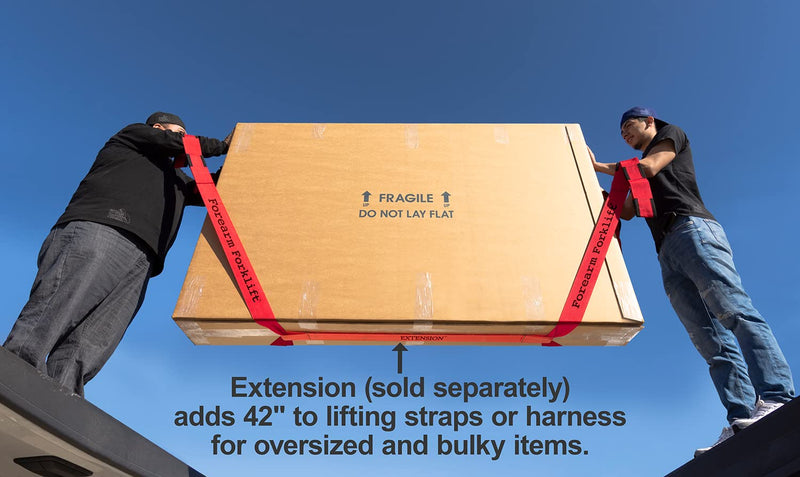 Forearm Forklift 2-Person Lifting and Moving Straps; Lift and Carry Furniture, Appliances, Mattresses or Items up to 800 lbs Like a Pro, Includes Movers Rubber Band, Firehouse Red, Special Edition - NewNest Australia