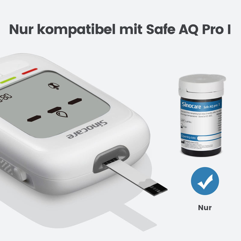 Sinocare Safe Aq Pro I Blood Glucose Monitor Set, Upgrade Sugar Monitor With Test Strips 50, Lancets X 50, Starter And Elderly Operation Friendly (Safe Aq Pro I Blood Glucose Monitor Set 50) - NewNest Australia