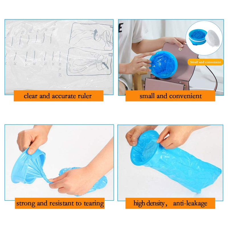 Vomit Bags Disposable Barf Bags 10Pack,1000ml Blue High Density Emesis Bags with Snap,Perfect for Morning Sickness,Kids,Pregnant Woman,Car Motion Sickness，Airsick.etc - NewNest Australia