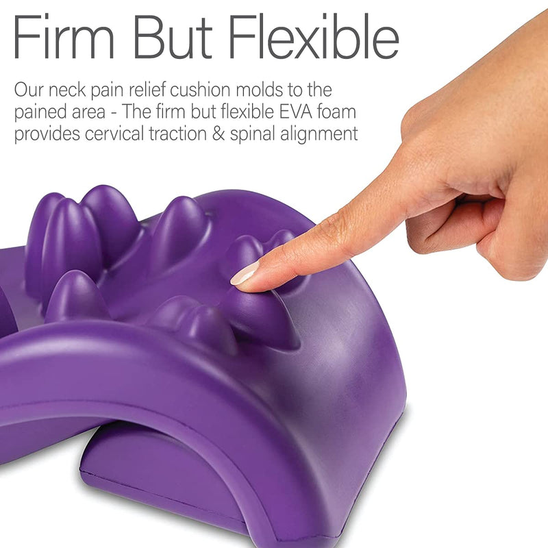 Kanjo Flex Firm Acupressure Neck Pain Relief Cushion - Adjustable Cervical Traction Cushion & Pressure Point Device for Muscle Tension & Relaxation - Helps Relieve Neck & Shoulder Pain and Headaches Flex Firm Neck Cushion - NewNest Australia