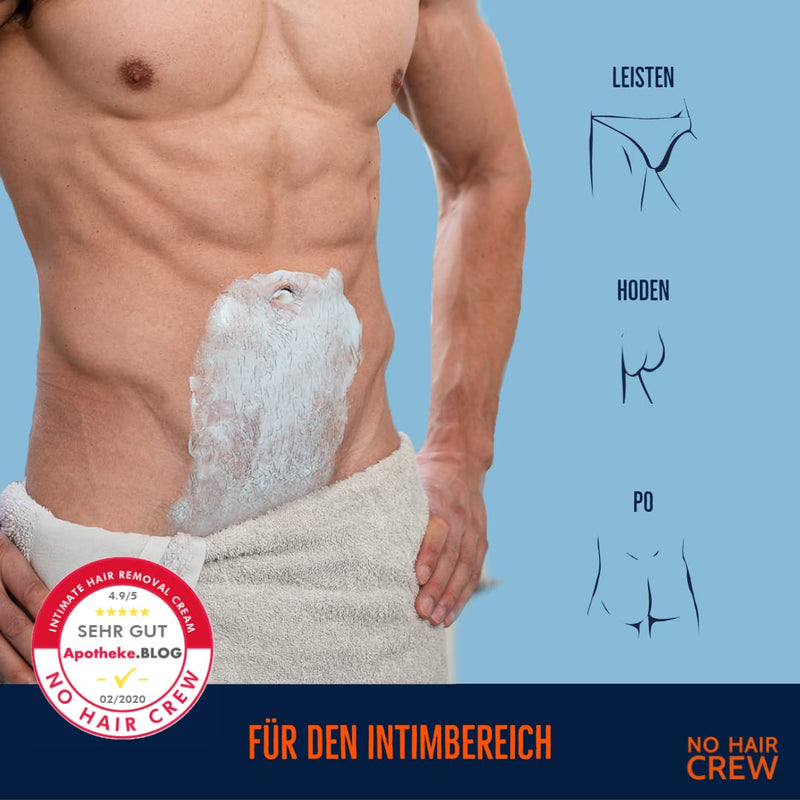NO HAIR CREW Depilatory cream for the intimate area - extra gentle hair removal for men, 100 ml - NewNest Australia
