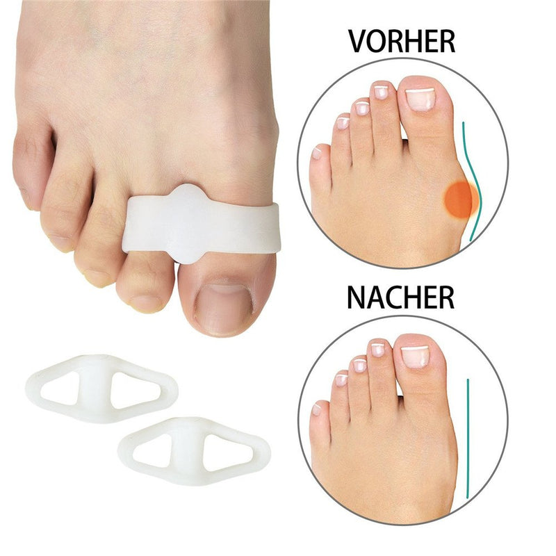 Xwanli 4 Silicone Soft Gel Toe Separators For Hallux Valgus Therapy, Prevention Of Pain And Relaxation Of Feet, Two Toes, Bunion Protection, For Women, Men & Children - NewNest Australia
