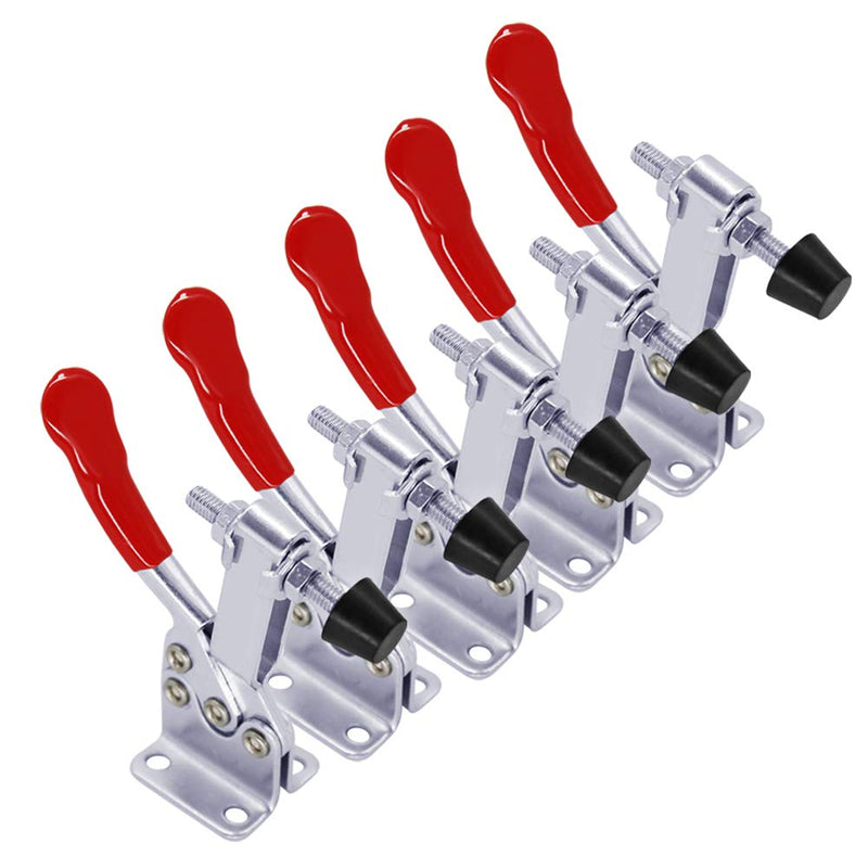 5 pack Hold Down Toggle Clamps Latch Antislip Red 201B Hand Tool 200Lbs Holding Capacity Antislip Horizontal Quick Release Heavy Duty Toggle Clamp Tool (201B) - NewNest Australia