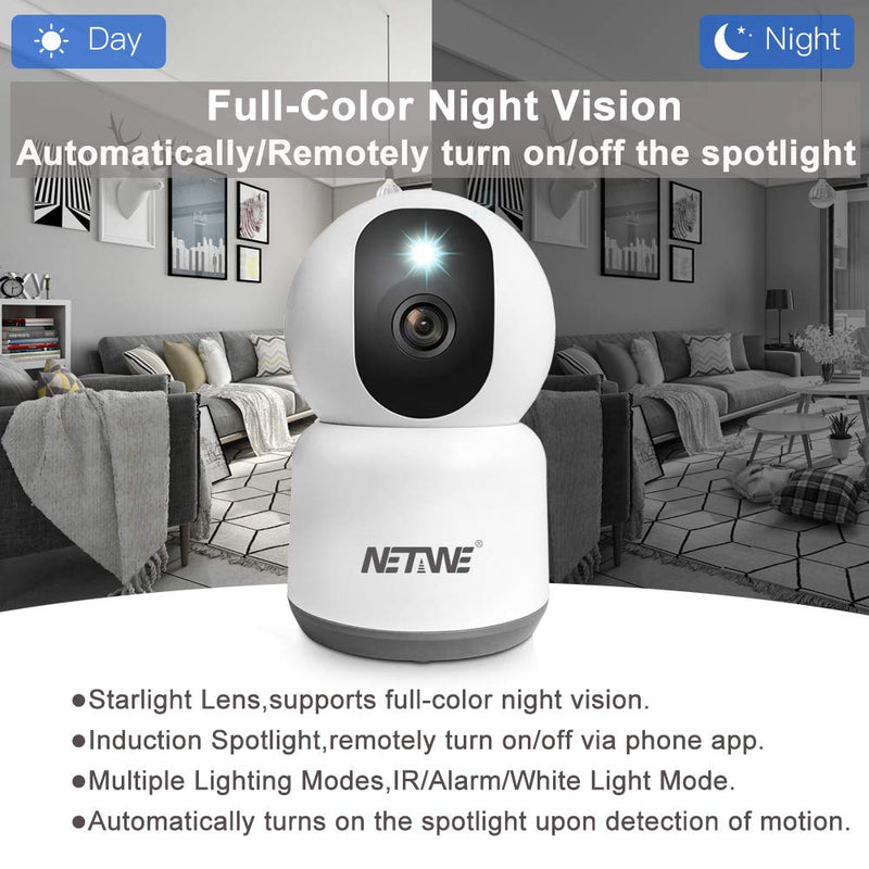 [2021 New] 4MP Security Camera Wifi IP Camera Dual Band 5Ghz/2.4Ghz Indoor Home Wireless Camera for Dog Pet Baby Nanny Monitor Camera Cam Night Vision Tow Way Audio Motion Human Detection SD Recording - NewNest Australia