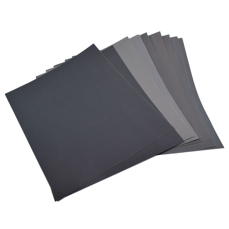 2 x Grit 800 1000 1200 1500 2000 Sandpaper Dry/Wet 9 x 11 Inch Abrasive Sand Paper Pack of 10 - NewNest Australia