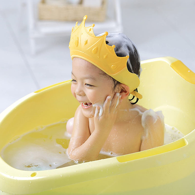 FUNUPUP Baby Shower Cap Shower Cap for Kids Adjustable Silicone Baby Bath Visor Eyes and Ears Protection for Children Toddler Boys Girls (Blue) Blue - NewNest Australia
