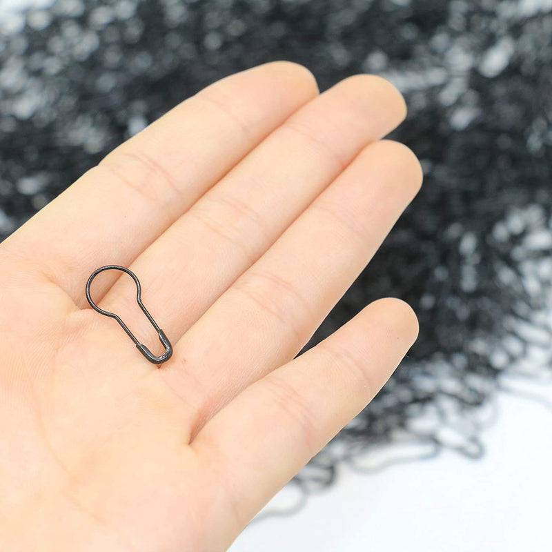 1000Pcs Metal Black safety Pins/Gourd Pin/Bulb Pin For Clothing Crafting and DIY,Black - NewNest Australia