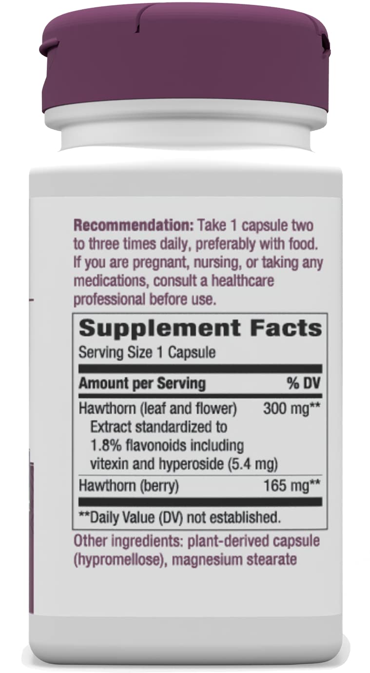 Nature's Way Hawthorn Standardized Heart Function 1.8% Flavonoids, 300 mg of Extract per serving, 90 Capsules - NewNest Australia