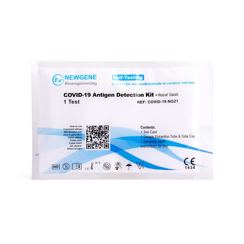 NewGene COVID-19 self-test for laypeople in a polybag, rapid antigen test, 20 x 1 piece - NewNest Australia