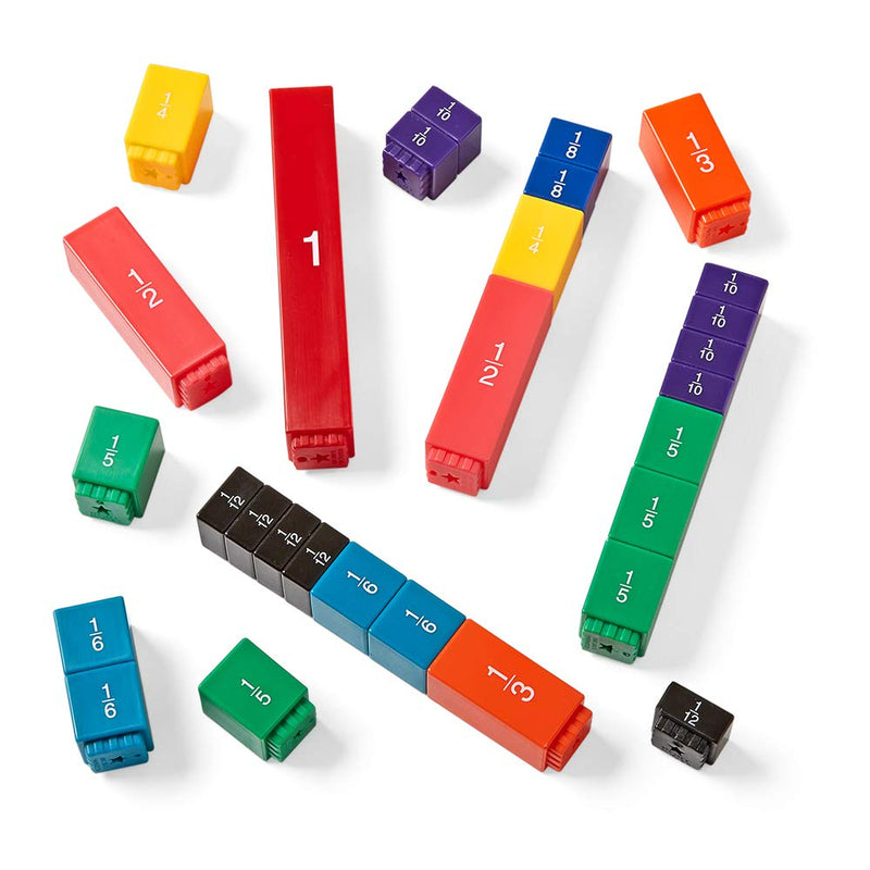 hand2mind Rainbow Fraction Tower Cubes, Montessori Math Materials, Fraction Manipulatives, Unit Fraction, Fraction Cubes, Math Manipulatives for Elementary School, Homeschool Supplies (Set of 51) - NewNest Australia