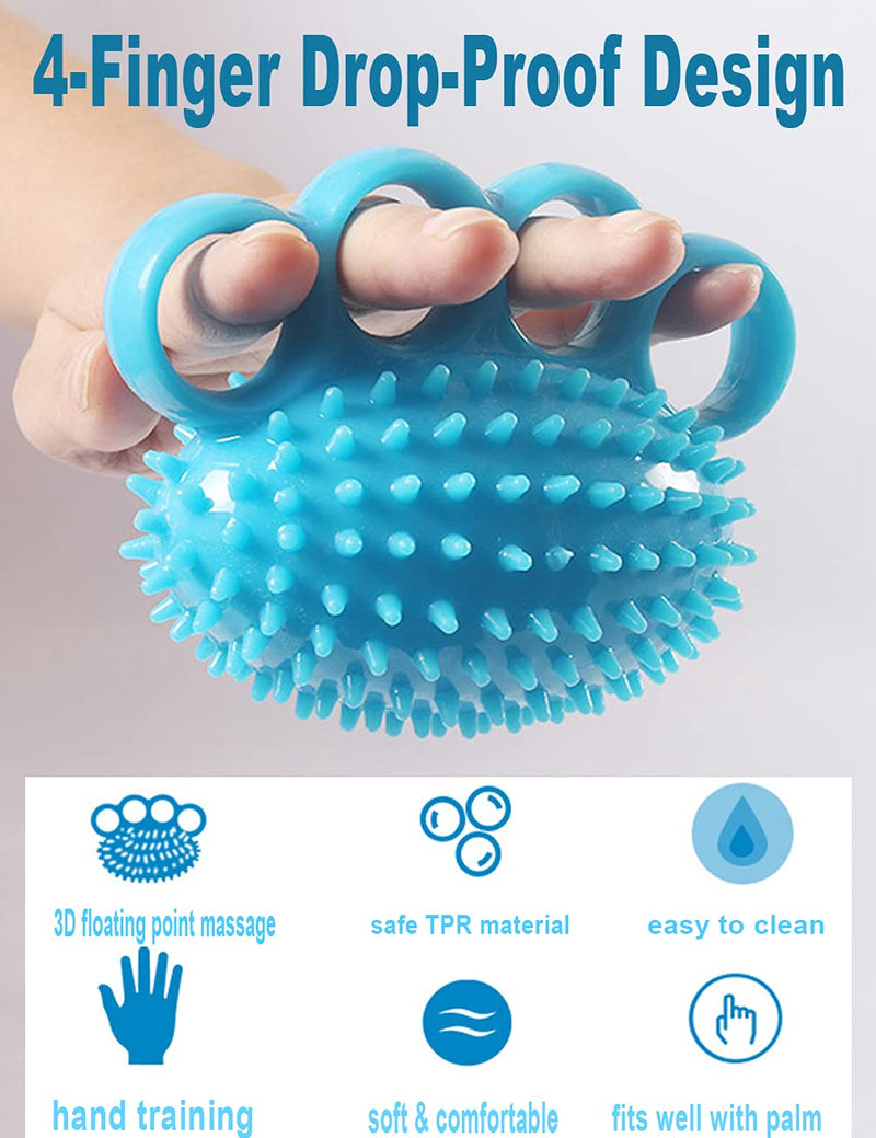 Hand Grip Strengthener Finger Exerciser Power Training Ball for Patient Recovery Elderly Stroke Arthritis Physical Therapy Anxiety Stress Relief Pressure Squeeze Athletes Musicians Muscles Massage - NewNest Australia