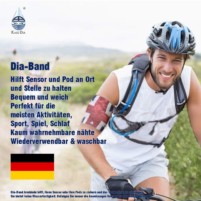 Dia-Band, Ultra Thin Armband for CGM Freestyle Libre, Medtronic, Dexcom or Omnipod - Comfortable and Reusable Diabetic Armband for Glucose Sensor. (L (29-32 cm)) L (29-32 cm) - NewNest Australia