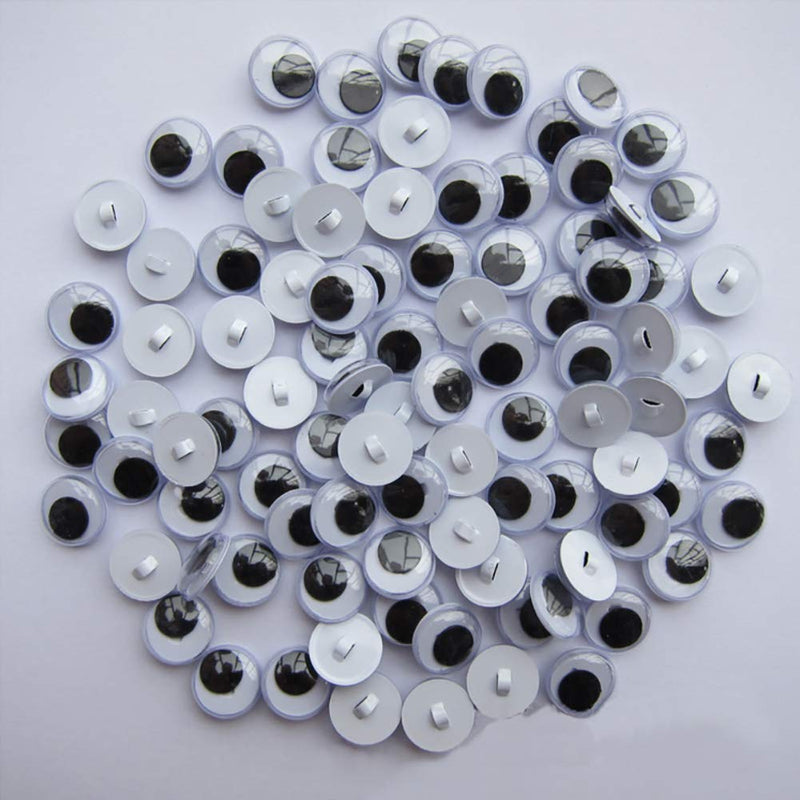 ccHuDE 100 Pcs Sew On Googly Wiggle Eyes Buttons Eyes for DIY Crafts Scrapbooking Sewing 8mm - NewNest Australia