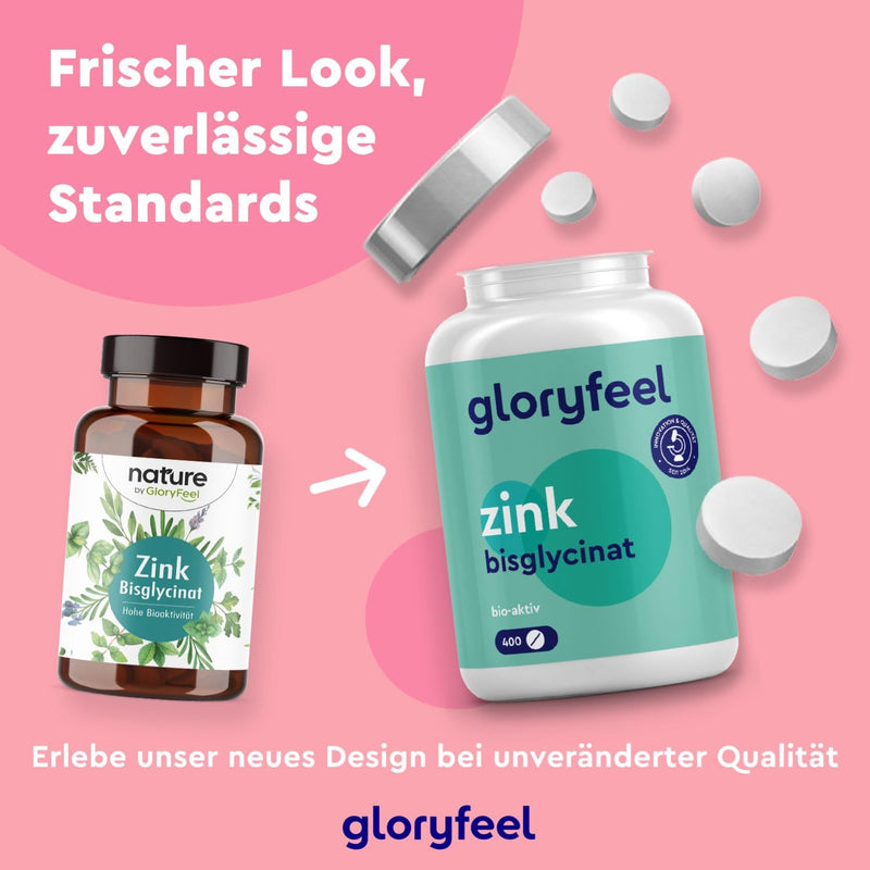 Zinc 25mg - 400 tablets - Premium zinc bisglycinate (zinc chelate) highly bioavailable - 25mg elemental zinc per tablet - Laboratory tested, vegan, made in Germany without additives - NewNest Australia