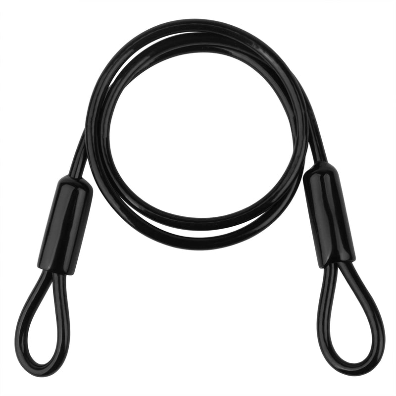 4 Pcs 2½ ft Black Security Cable Luggage Lock Safety Cable Wire with Double Looped Ends, 5mm Iron Galvanized PVC Coated Braided Security Cable, 220 lb Breaking Force - NewNest Australia