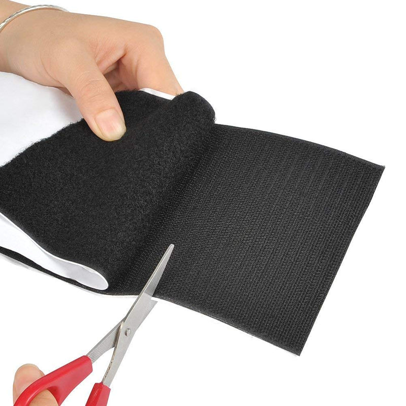 11CM (4.3 Inch) Wide 2 M Long High Temperature Hook and Loop Tape with Resistance Adhesive Nylon Fabric Fastener for Couch Cushions, Guitar Pedal, Cable Management and Crafts Projects - NewNest Australia