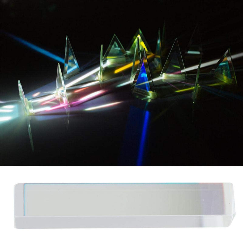 Optical Glass Prism, K9 Optical Glass Triangle Prism Right Angle Prism for Physics Teaching Tools(15x15x87mm) 15*15*87mm - NewNest Australia