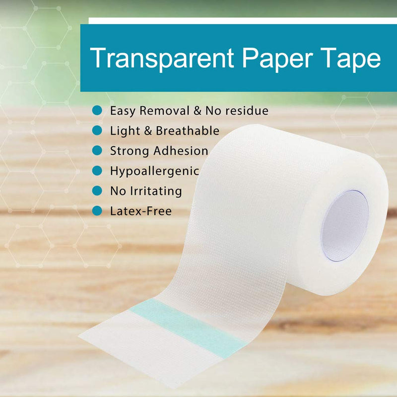 LotFancy Transparent Medical Tape, 6Rolls 2inch x 10Yards, Adhesive Clear Hypoallergenic Surgical Tape, PE First Aid Tape for Wound, Bandage, Sensitive Skin, Latex Free - NewNest Australia