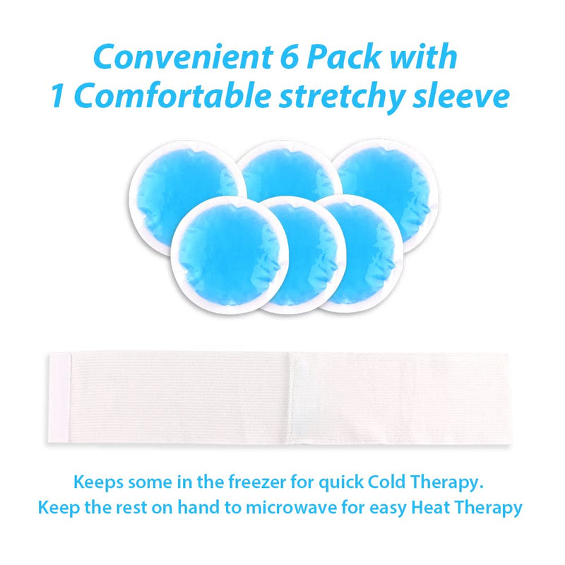 NEWGO Ice Packs for Injuries Reusable, Hot Cold Therapy Small Gel Ice Pack for Eyes After Surgery, Wisdom Teeth, Migraine, Headaches, Bruises, Bumps, Swelling (6PCS) Blue 6PCS - NewNest Australia