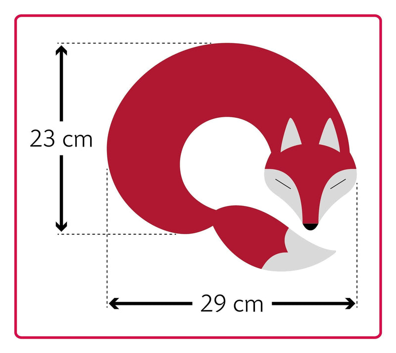 LESCHI heat pillow - grain pillow for microwave - animal fox red - cuddly neck pillow with organic wheat - ideal as a heat source in winter and for tension in the neck, shoulder, neck fire / midnight - NewNest Australia