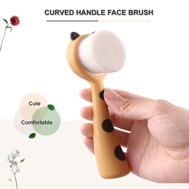 Face Brush Face Scrubber, Hysotok Facial Cleansing Brush with Soft Bristles for Face Cleansing Wash Scrub, Face Cleanser Brush for Facial Exfoliating Massaging Skin Care (Yellow) - NewNest Australia