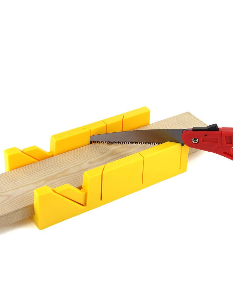 QWORK Plastic Mitre Box, 12" Lightweight Mountable Wood Angle Cutting Saw Box 12” Mitre Box - NewNest Australia