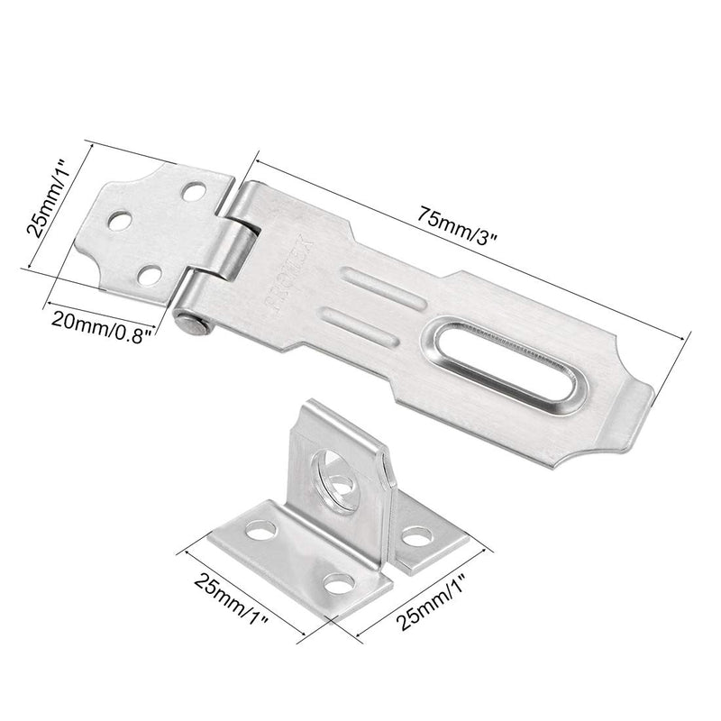 uxcell Padlock Hasp Door Clasp Hasp Latch Safety Bolt Lock Latch Stainless Steel - NewNest Australia