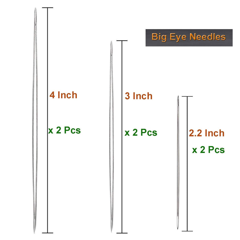 Y-Axis 26 Pcs Assorted Beading Needles Including 6 Pcs Big Eye Beading Needles + 20 Pcs Long Straight Beading Thread Needles with Needle Bottle - NewNest Australia