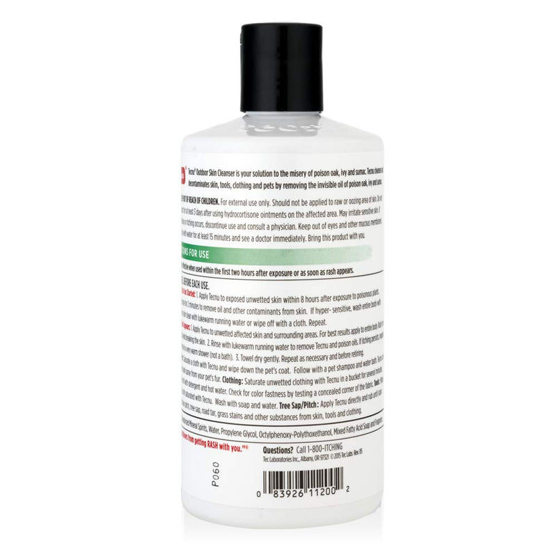 Tec Labs Tecnu Original Poison Oak & Ivy Outdoor Skin Cleanser - First Step in Poison Ivy Treatment, 12 Fl Oz - NewNest Australia