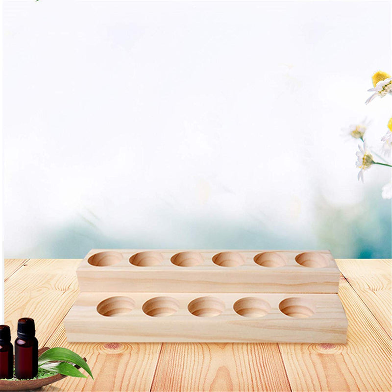 Songlela Essential Oil Display Stand, 11 Holes Aromatherapy Oils Wooden Carry Rack Holder Organizer Multifunctional Gift For Nail Polish, Fragrance Oils, Essential Oils, Stain And Lipstick #2 - NewNest Australia