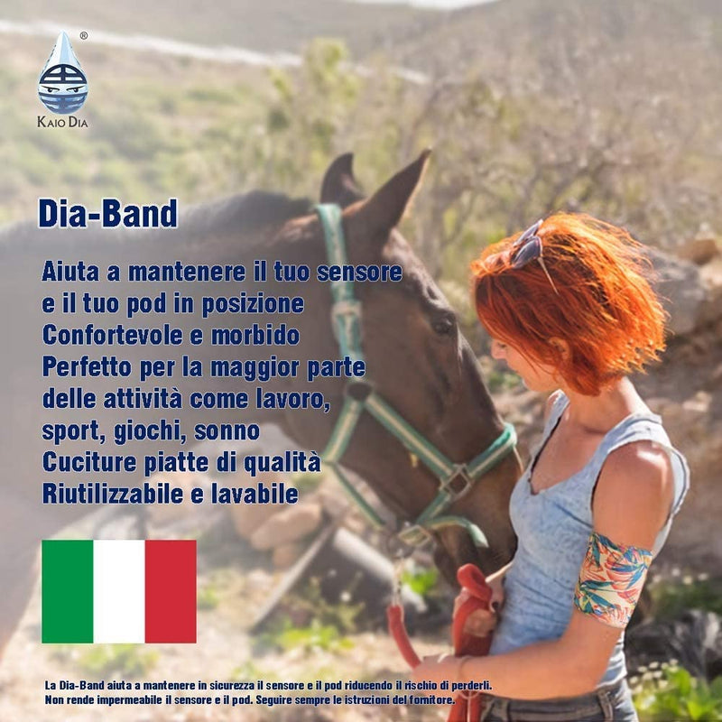 Dia-Band, glucose sensor protection bracelet Freestyle Libre, Medtronic, Dexcom or Omnipod - comfortable, reusable diabetic band. M (27-30cm) - NewNest Australia