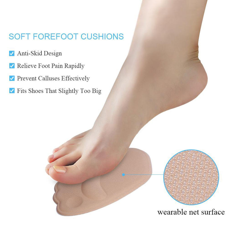 Bunion pads forefoot silicone, 2 pairs of high heels non-slip foot pads forefoot heel protection high heels shoe pads, for all day pain relief and slipping - NewNest Australia