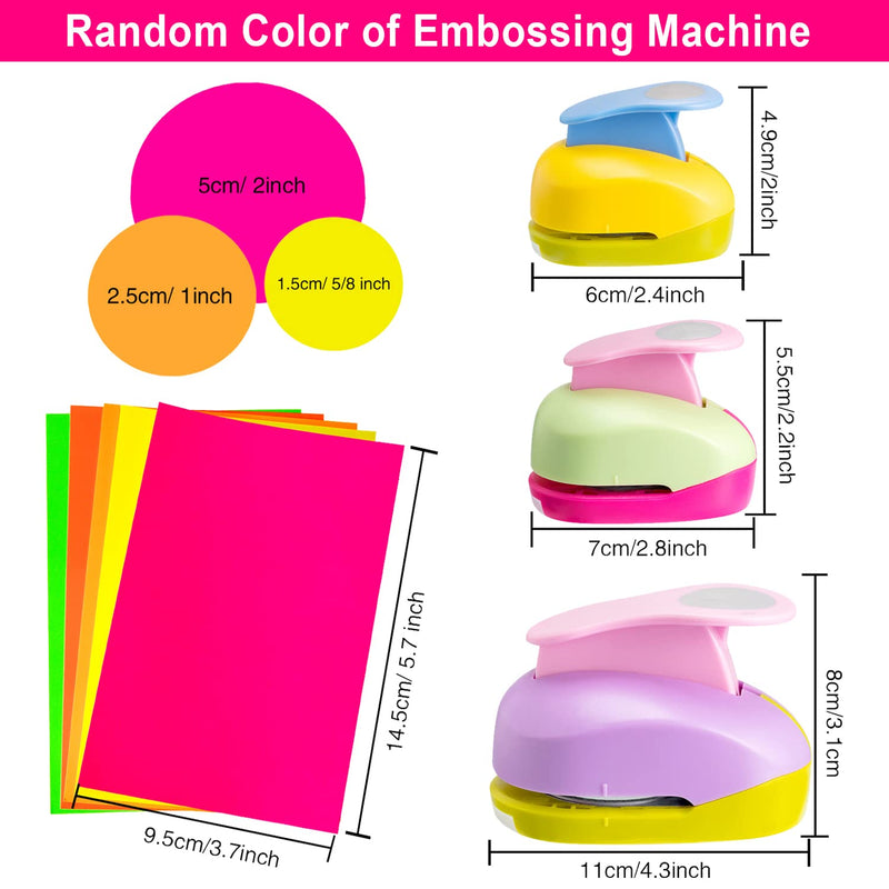 3 Pieces Circle Punch 2 Inch 1 Inch 5/8 Inch Paper Punchers Scrapbook Craft Paper Punch - NewNest Australia