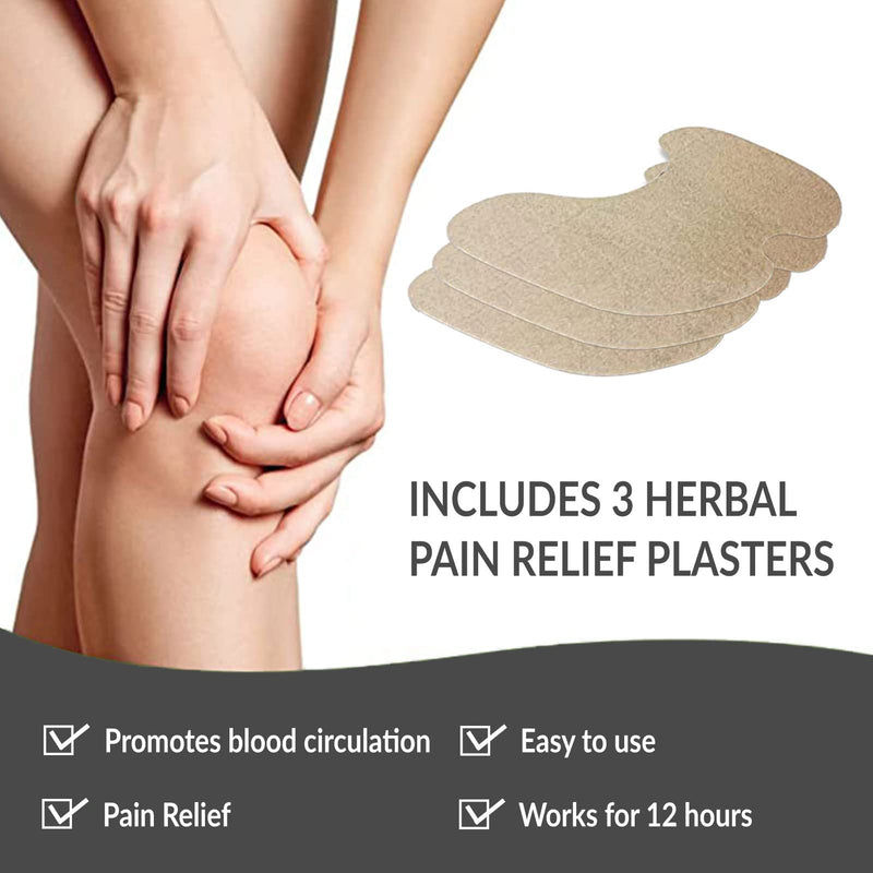 Datek Pair of Knee Brace Support Sleeves. Unisex compression knee sleeve to relieve knee pain, Meniscus tear, Arthritis. FREE 3 Natural Pain Relief Knee Plasters. Suitable for sports. (L) L - NewNest Australia