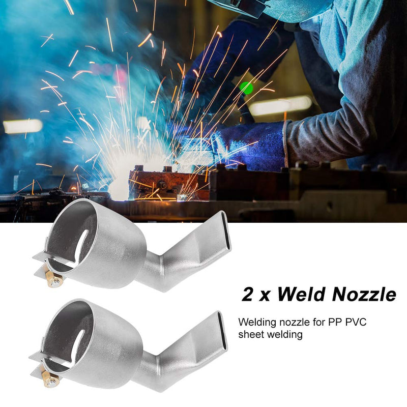 2pcs 20 mm 90 Degree Angled Wide Slot Weld Nozzle for Plastic Welding Nozzle Hot Air Heat Gun - NewNest Australia