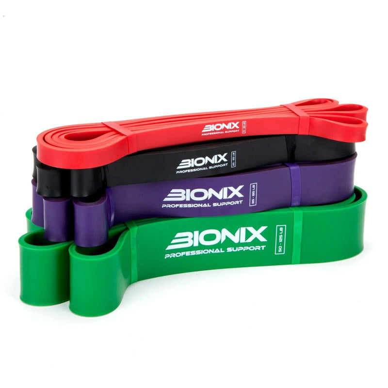 Bionix Pull Up Assistance Bands - Thick, Heavy & Long Latex Exercise Resistance Training Loop Band Set Chin Up Assist, Stretching, Workout, Powerlifting, Yoga Pilates, Legs Glutes Toning - Boost Mobility & Strength For Men and Women Green - NewNest Australia