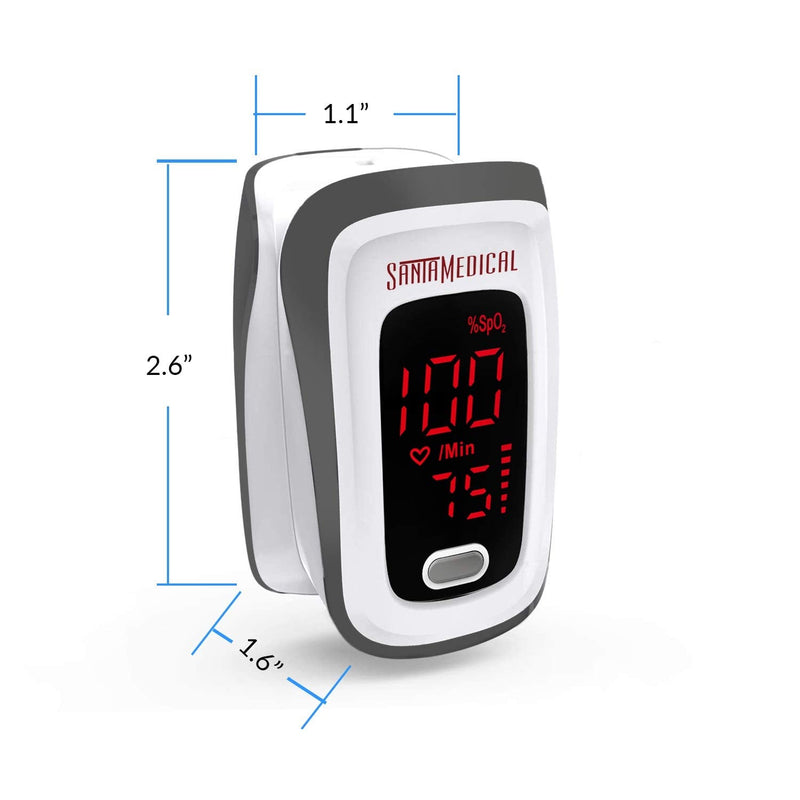 Fingertip Pulse Oximeter, Blood Oxygen Saturation Monitor (SpO2) with Pulse Rate Measurements and Pulse Bar Graph, Portable Digital Reading LED Display, Batteries and Carry Case Included - NewNest Australia