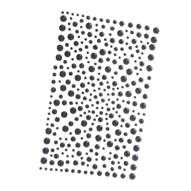 Decora 325 Black Diamante Stick on Rhinestone Stickers Gems Cards and Self Adhesive Craft Bling - NewNest Australia