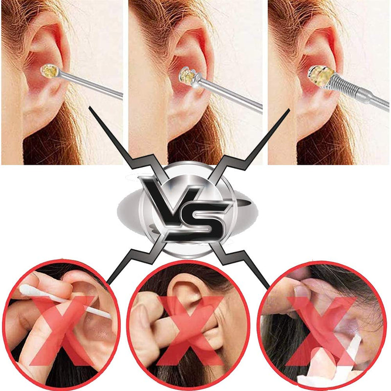 Ear Wax Removal Kit, 8 Pcs Ear Pick Earwax Removal Tool, Ear Cleansing Tool Set, Stainless Steel Ear Wax Remover with Storage Box, Reusable Ear Curette Wax Removal Set for Children & Adults - NewNest Australia