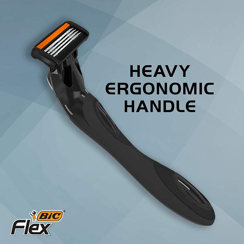 BIC Flex 4 Sensitive Hybrid Men's 4-Blade Disposable Razor, 1 Handle and 4 Cartridges, For a Smooth Shave 1 Handle 4 Cartridges - NewNest Australia