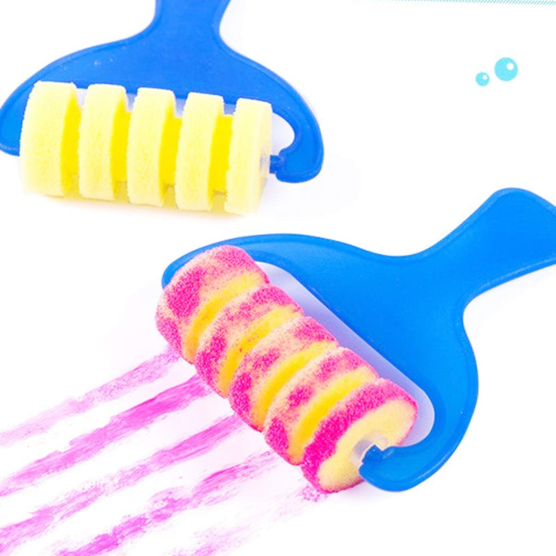 STOBOK Drawing Sponge Roller Brush Kids Paint Graffiti DIY Tool Sponge Brush,8 Pieces - NewNest Australia