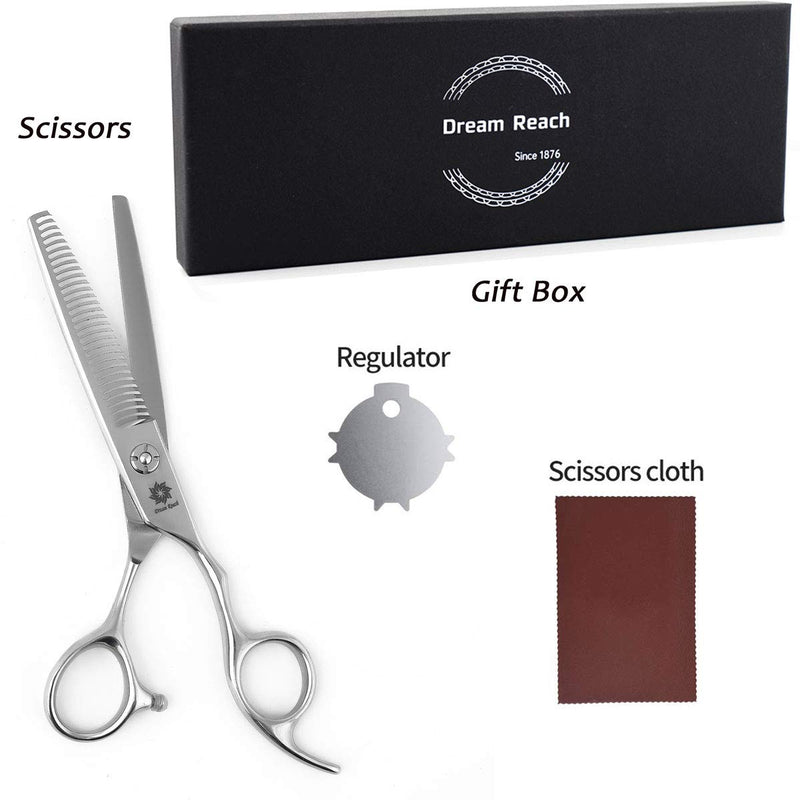 Dream Reach 6" Professional Hair Cutting Scissors Japan 440C Steel Thinning Scissor for Men/Women Cutting for Salon/Barber/Home (Antler Teeth 01) Antler Teeth 01 - NewNest Australia