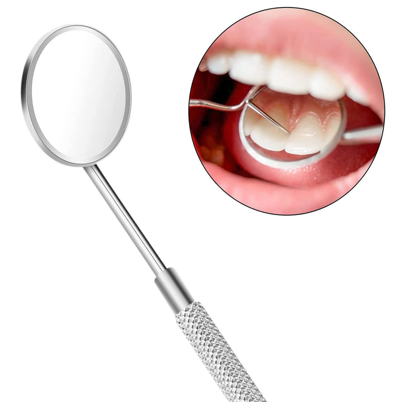 YSCARE Dental Mouth Mirror Oral Dental Mirror Inspection Mirror Curve Angle Dentist Oral Care Mouth Control Extension Tool Also suitable for eyelash extensions. (Silver) Silver - NewNest Australia
