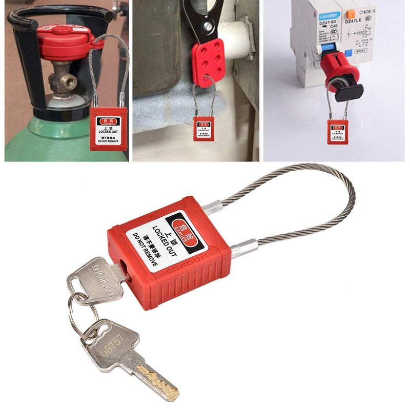 Lockout Tagout Locks, Safety Padlock Engineering Non-Conductive Lock Long Body Safety Padlock Red - NewNest Australia