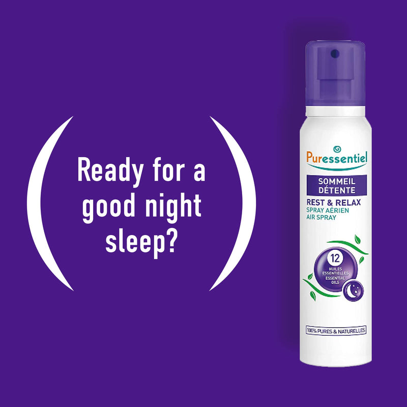 Puressentiel Rest & Relax Air Spray 200ml - Create a Relaxing Space Ready For a Rejuvenating Sleep - 100% Natural - 12 Essential Oils Including Lavender & Chamomile - NewNest Australia