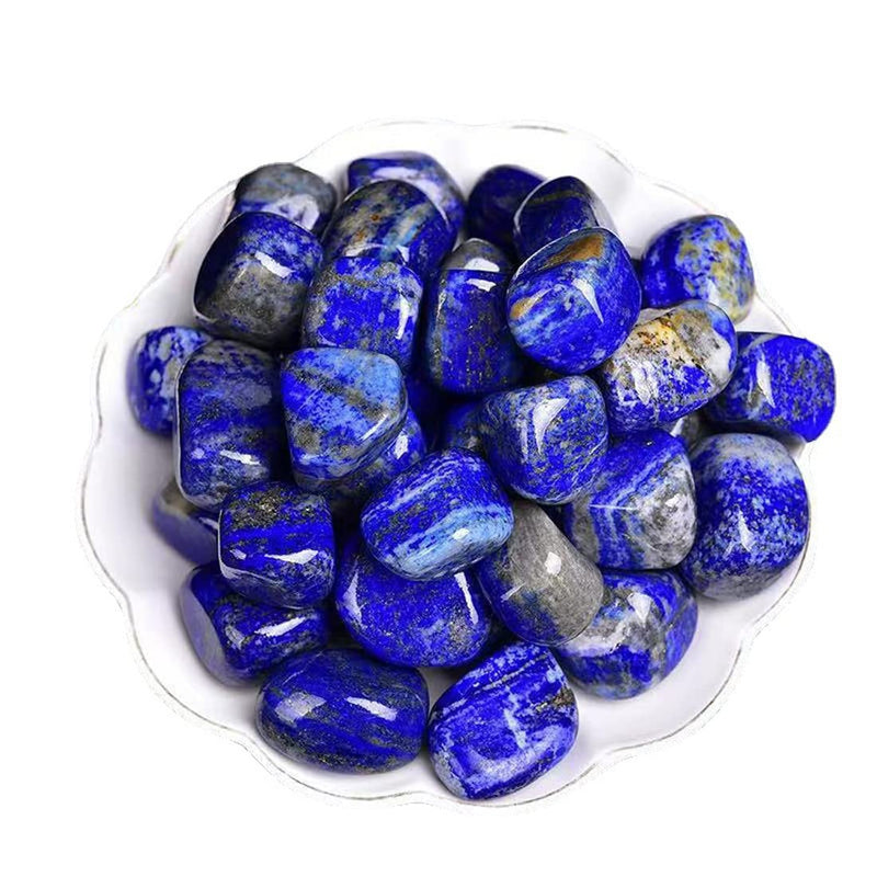 Lapis Lazuli Healing Crystal Stones, 1.25-2.0" Large Reiki Healing Gemstones Natural Tumbled Polished Stones for Energy Witchcraft Therapy Meditation Lapis Lazuli - NewNest Australia