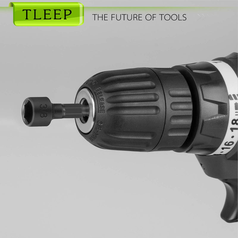 TLEEP 20 x Power Nut Driver Set for Impact Drill, 1/4” Hex Head Drill Bit Set SAE and Metric Screwdriver Socket Set, Chrome Vanadium Steel, Quick Change Chuck Socket Wrench Screw Impact Nutsetter 20 Drill Bits - NewNest Australia