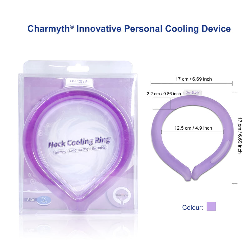Neck Cooling Tube, Cooling Starts Below 15°C (59°F), Reusable Neck Cooler, Neck Cooling Tube for Summer Outdoor Indoor Cooling and Heat Dissipation (Purple) Purple - NewNest Australia