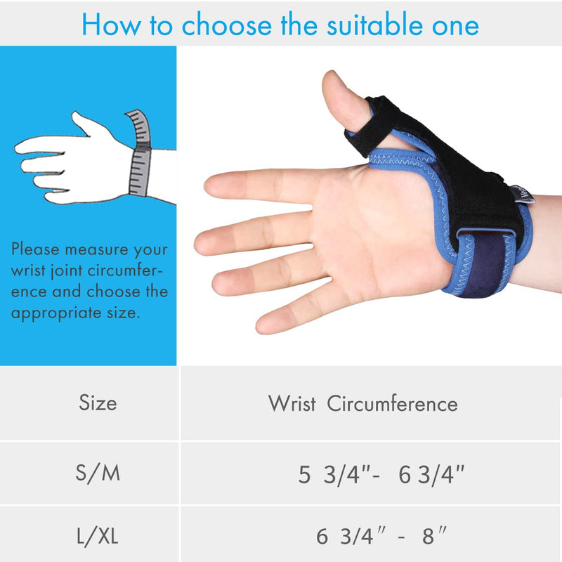 Velpeau Thumb Support Brace - CMC Joint Thumb Spica Splint for Pain Relief, Arthritis, Tendonitis, Sprains, Strains, Carpal Tunnel & Trigger Thumb Immobilizer - Wrist Strap - Left or Right Hands (Medium) S/M - NewNest Australia