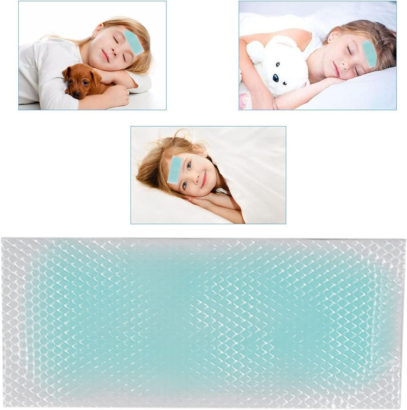 40 Sheets Fever Cooling Gel Patches, Cooling Forehead Strips Cooling Gel Sheet for Relieve Headache, Toothache Pain, Drowsiness, Fatigue, Refreshing, Sunstroke Small 40.0 - NewNest Australia